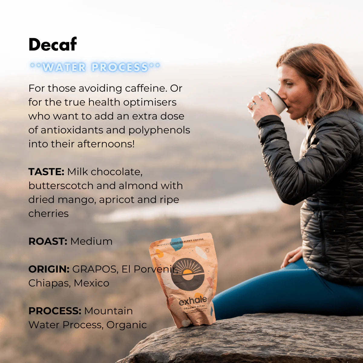 Exhale Coffee Organic Decaf