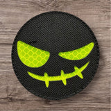 Black Smiley Face Laser-Cut Fabric Morale Patch