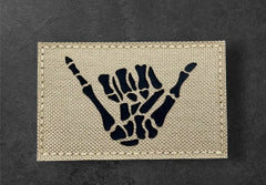 FDE Relax Skeleton Hand Laser-Cut Fabric Morale Patch 