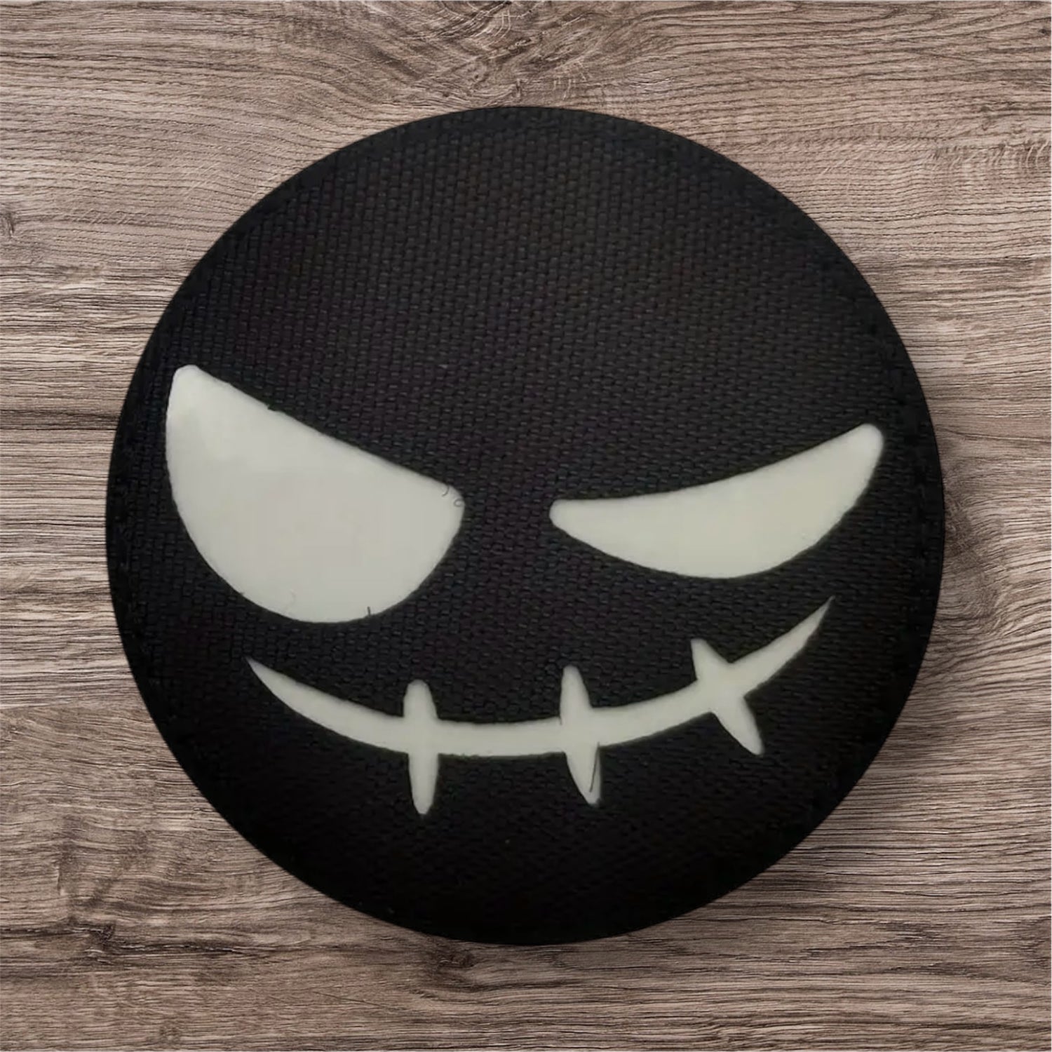 Reflective Smiley Face Laser-Cut Fabric Morale Patch