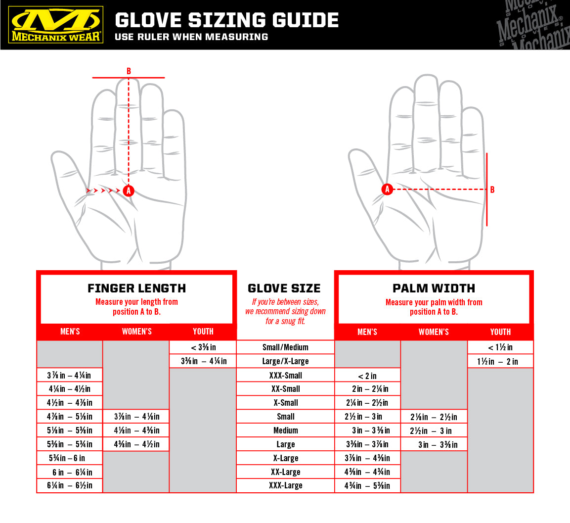 Mechaninix Wear Size Guide